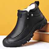 Wiipop Zipper Warm Velvet Men Boots Shoes