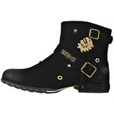 Quality Leather Motorcycle Handmade Ankle Boots