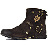 Quality Leather Motorcycle Handmade Ankle Boots