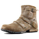 Western Retro Zipper-up Motorcycle Boots
