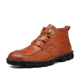 New Autumn Vintage Classic Genuine Leather Men Shoes