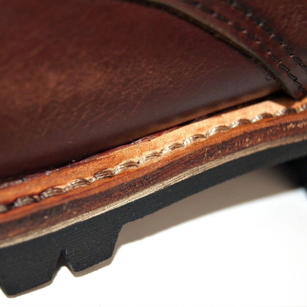 Ballard Polished Genuine Leather Flat Ankle Boot