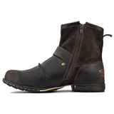 Wiipop Genuine Leather Zipper-up Men's Ankle Boots