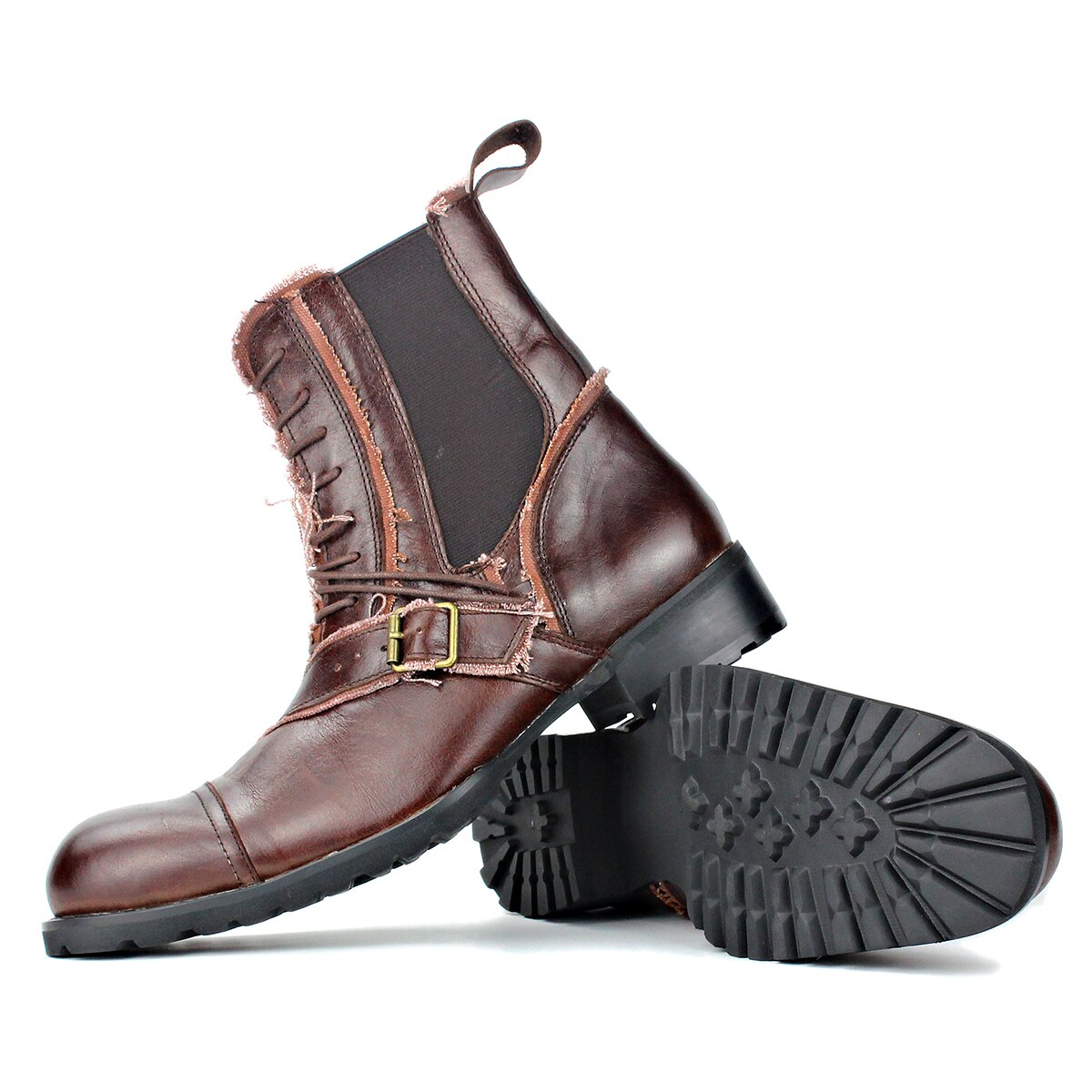 Mens Retro Genuine Leather Chukka Boots