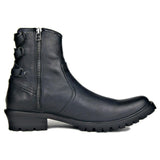 Genuine Leather Motorcycle Chelsea Boots