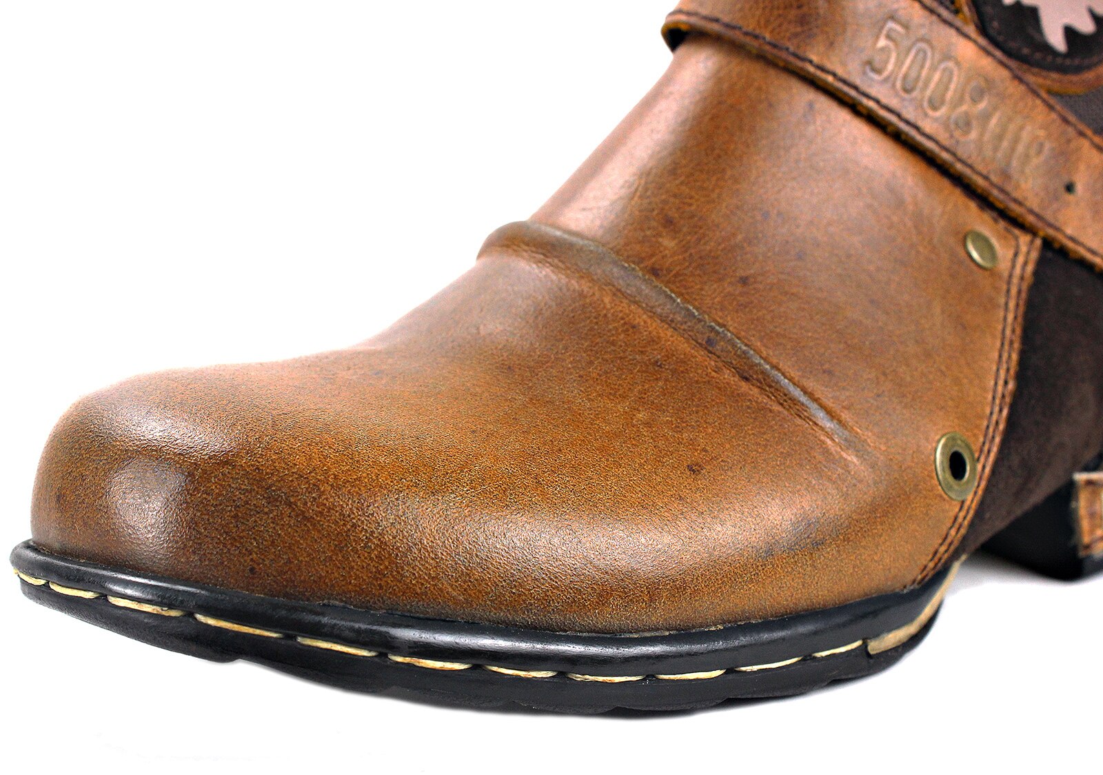 Wiipop Genuine Leather High Quality Cowboy Chukka Boots