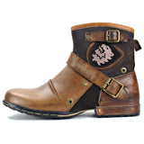 Wiipop Genuine Leather High Quality Cowboy Chukka Boots