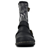 Men's Handmade Genuine Leather Mid-Calf Zipper-up Motorcycle Boots 5008-1-H8-E