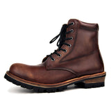 Ballard Polished Genuine Leather Flat Ankle Boot