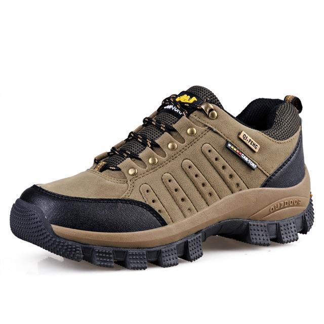 Mens Leather Casual Outdoors  Military Tactical Round Toe Shoes