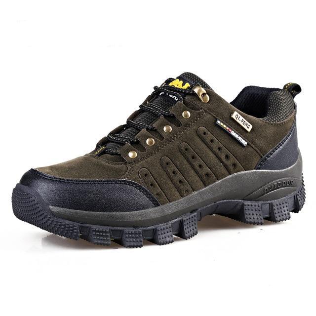 Mens Leather Casual Outdoors  Military Tactical Round Toe Shoes