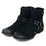 Military Fashion Genuine Leather Casual Ankle Boots